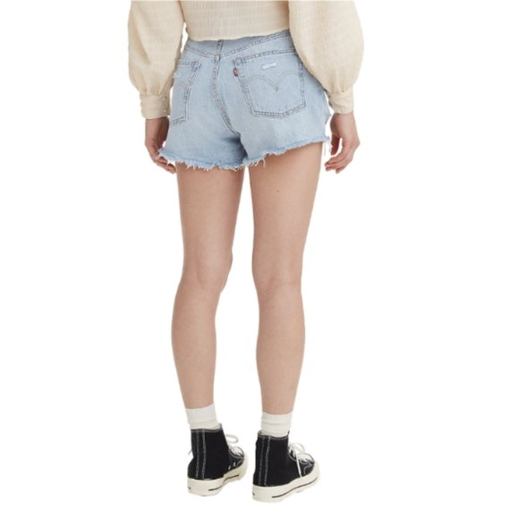 Levi's 501 Original High Rise Distressed Jean Shorts | Size 27 - Picture 4 of 10